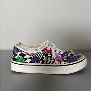 Vans Authentic Checkered Floral Sneakers Artsy Size 7